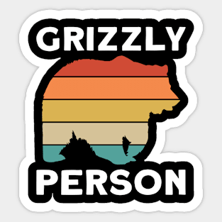 Grizzly Person - Grizzly Bear Sticker